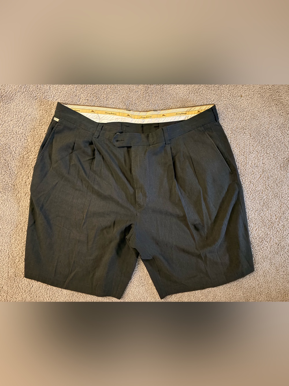 Tommy Bahama Men's Charcoal Flat Front Shorts